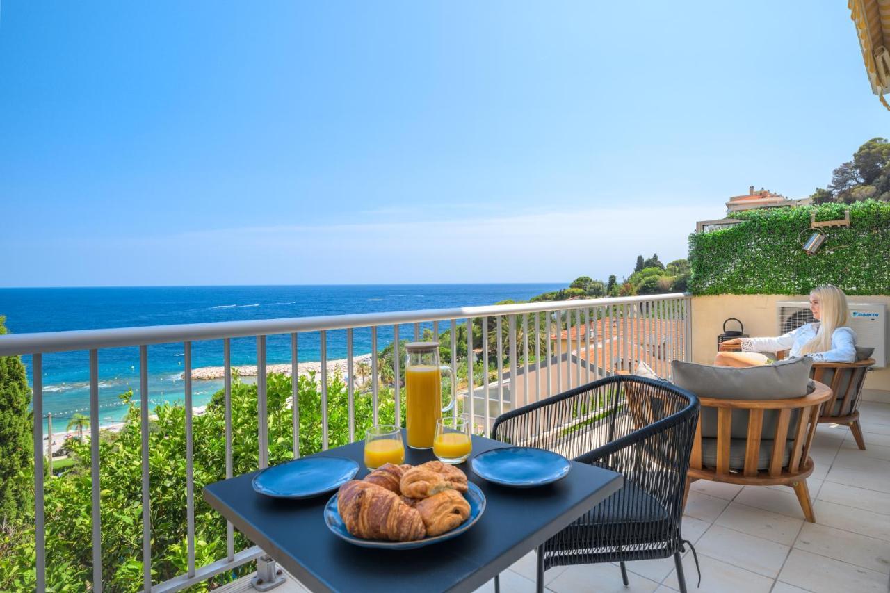 Proche Monaco, Vue Mer Et Acces A La Plage Saint-Antoine  Exteriör bild